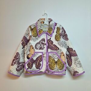 One-of-a-kind Handmade Butterfly Quilt Jacket